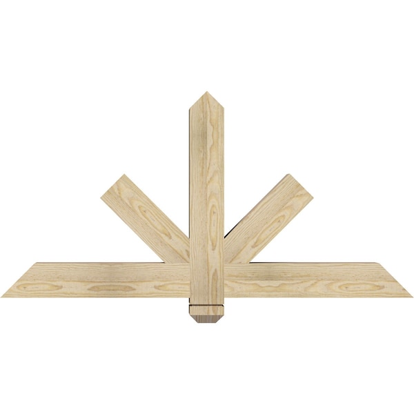 Ekena Millwork Kennewick Rough Sawn Timber Gable Bracket, Douglas Fir, 48"W x 24"H x 4"D x 4"F, 12/12 Pitch GBW048X24X0404KEN00RDF - main